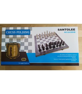 Échecs magnétiques pliable en bois 40 cm